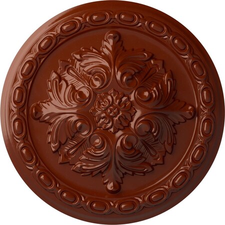 Ekena Millwork Acanthus Ceiling Medallion, Hand-Painted Firebrick, 11 3/8"OD x 2"P CM11ACFIF